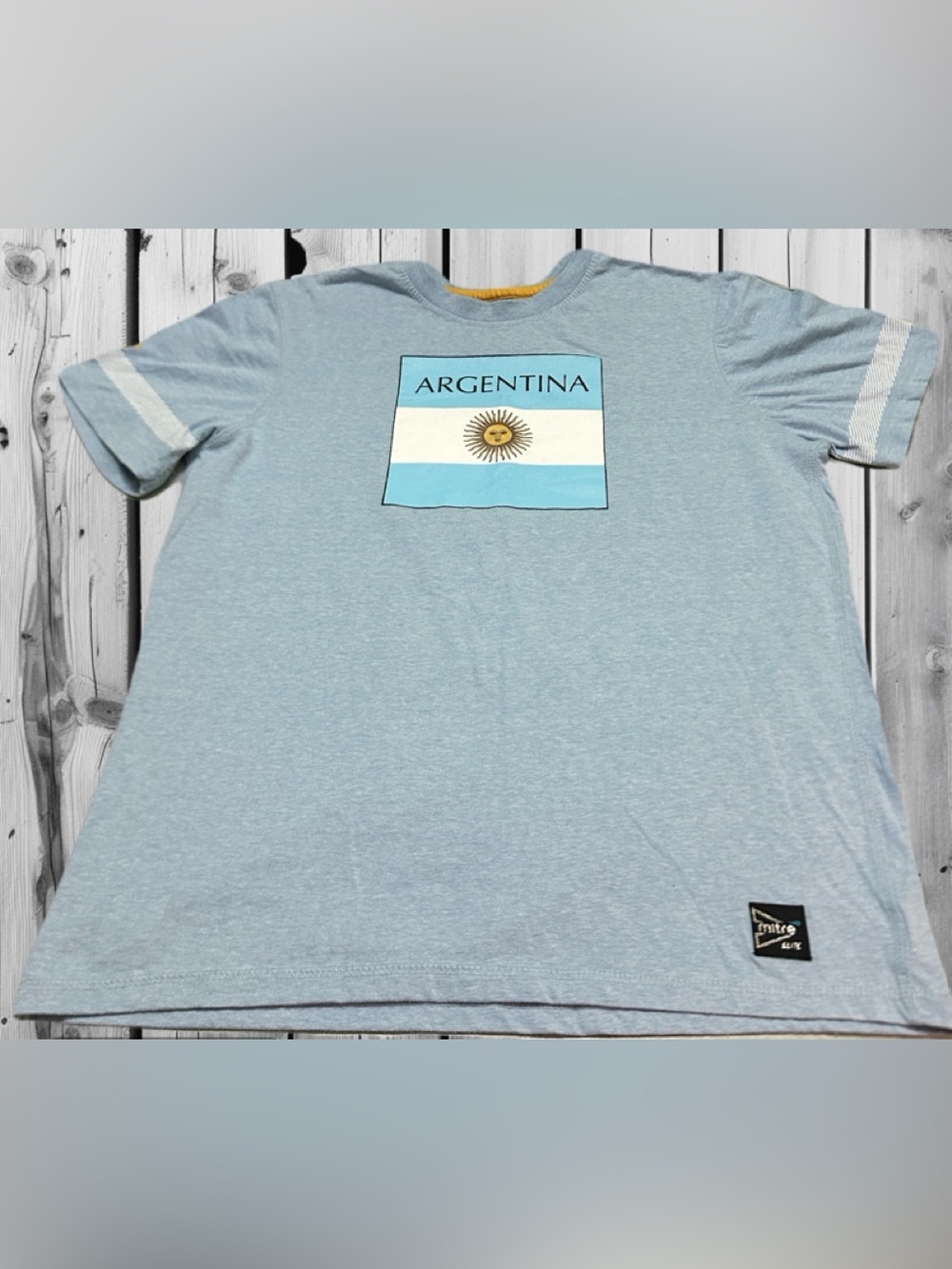Argentina Mitre Graphic Crew Tee - Light Blue S